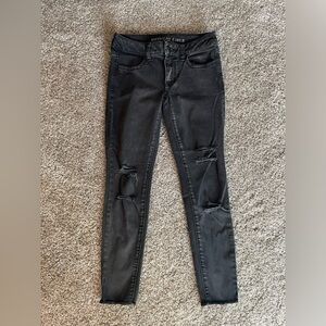 American Eagle Distressed Black Jeans